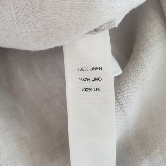Chicos Women 100% Linen Shirt Size 0 US Small 3/4 Sleeve Minimalist Quiet Luxury - Picture 11 of 11